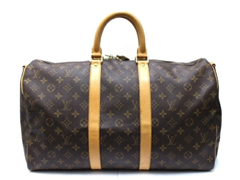 LOUIS VUITTON Keepall Bandouliere Boston Bag Travel Monogram